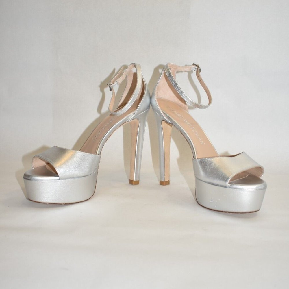 $550 Stuart Weitzman Disco Platform Sandals Eleva… - image 4